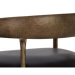 Zanatta Counter Stool - Charcoal Black Leather 111000 111000 ZANATTA COUNTER STOOL CHARCOAL BLACK LEATHER 8