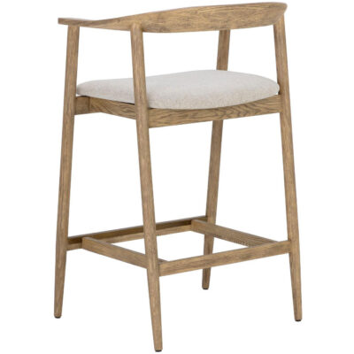 Jeremy Counter Stool - Weathered Oak - Dove Cream 111008 111008 JEREMY COUNTER STOOL WEATHERED OAK DOVE CREAM 3