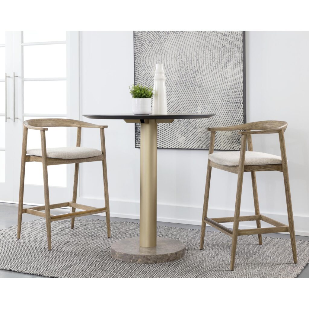 Jeremy Counter Stool - Weathered Oak - Dove Cream - Image 5