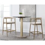 Jeremy Counter Stool - Weathered Oak - Dove Cream 111008 111008 JEREMY COUNTER STOOL WEATHERED OAK DOVE CREAM 5