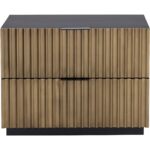 Carlin Nightstand - Black / Antique Brass 111018 111018 CARLIN NIGHTSTAND BLACK ANTIQUE BRASS 2