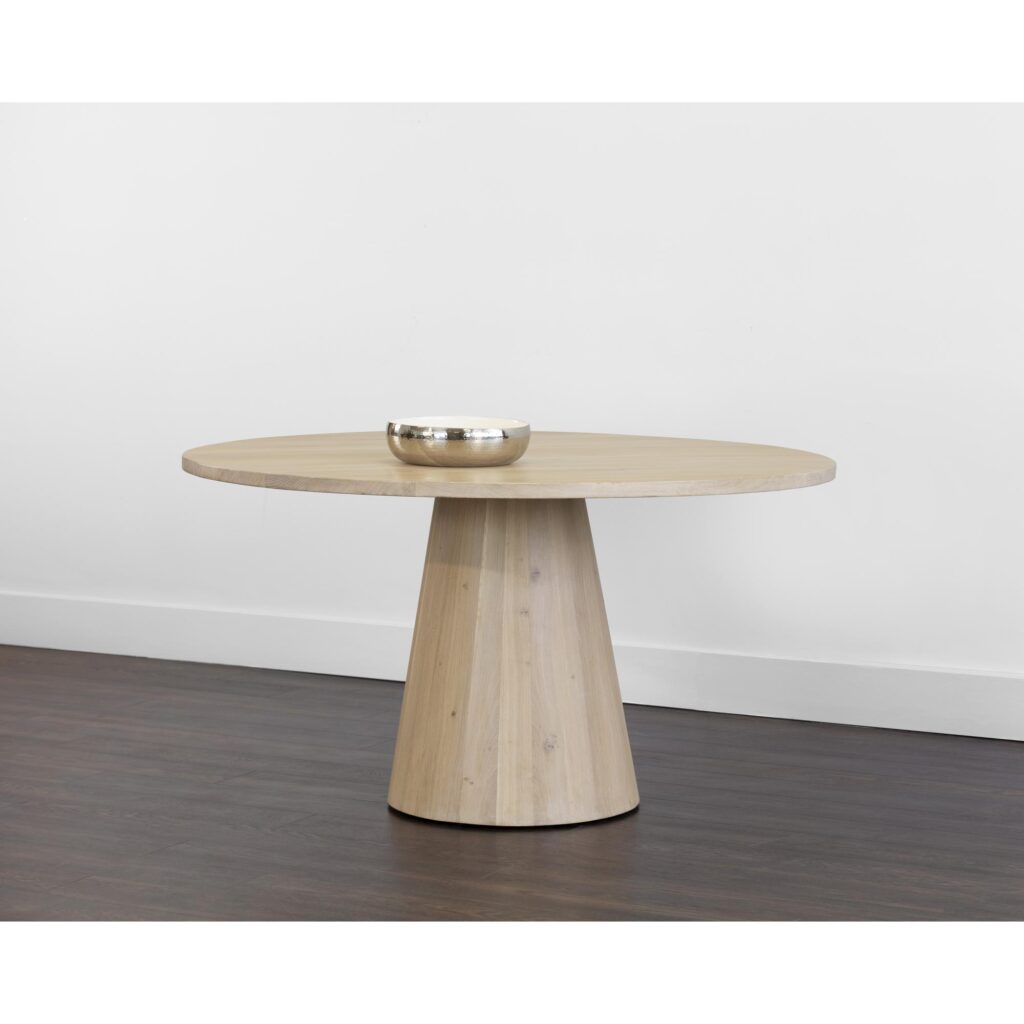 Elina Dining Table - Round - Light Oak - 54" - Image 4