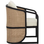 Palermo Dining Chair - Charcoal - Stinson Cream 111042 111042 PALERMO DINING CHAIR CHARCOAL STINSON CREAM 2