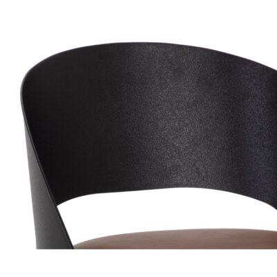 Dezirae Counter Stool - Black - Cognac Leather 14 Dezirae Counter Stool - Black - Cognac Leather 111043 111043 DEZIRAE COUNTER STOOL BLACK COGNAC LEATHER 7