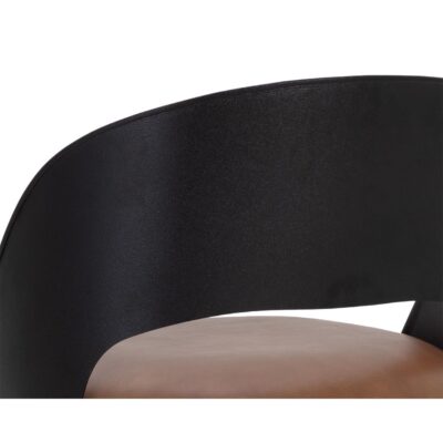 Dezirae Counter Stool - Black - Cognac Leather 15 Dezirae Counter Stool - Black - Cognac Leather 111043 111043 DEZIRAE COUNTER STOOL BLACK COGNAC LEATHER 8