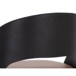 Dezirae Barstool - Black - Cognac Leather 111051 111051 DEZIRAE BARSTOOL BLACK COGNAC LEATHER 8