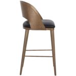 Dezirae Barstool - Antique Brass - Charcoal Black Leather 111052 111052 DEZIRAE BARSTOOL ANTIQUE BRASS CHARCOAL BLACK LEATHER 2