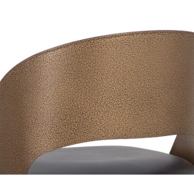 Dezirae Barstool - Antique Brass - Charcoal Black Leather 111052 111052 DEZIRAE BARSTOOL ANTIQUE BRASS CHARCOAL BLACK LEATHER 8