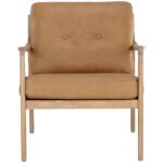 Gilmore Lounge Chair - Light Oak - Mojave Tan Leather 111061 111061 GILMORE LOUNGE CHAIR LIGHT OAK SAHARA COGNAC LEATHER 1