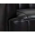 Tadeo Swivel Lounge Chair - Rustic Oak Wood - Vintage Black Night Leather 111079 111079 TADEO SWIVEL LOUNGE CHAIR VINTAGE BLACK NIGHT LEATHER 6