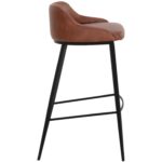Astra Barstool - Black - Cinnamon Brown 111082 111082 ASTRA BARSTOOL BLACK CINNAMON BROWN 2