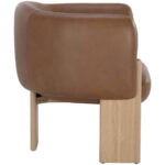 Trine Lounge Chair - Rustic Oak - Vintage Camel Leather 111087 111087 TRINE LOUNGE CHAIR RUSTIC OAK VINTAGE CAMEL LEATHER 2