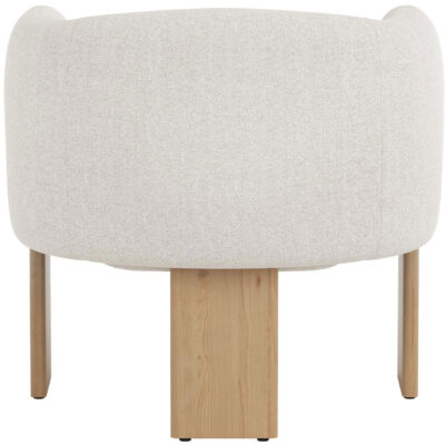 Trine Lounge Chair - Rustic Oak - Dove Cream 111088 111088 TRINE LOUNGE CHAIR DOVE CREAM 4