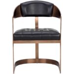 Beaumont Dining Armchair - Antique Brass - Cantina Black 111103 111103 BEAUMONT DINING ARMCHAIR ANTIQUE BRASS CANTINA BLACK 1