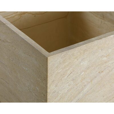 Tansy Planter - Travertine Look 111133 111133 DIANTHA PLANTER SQUARE TRAVERTINE LOOK 6