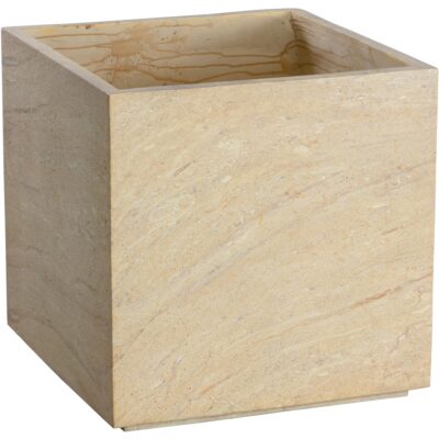 Tansy Planter - Travertine Look 111133 111133 TANSY PLANTER SQUARE TRAVERTINE LOOK