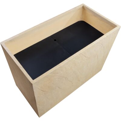 Leilani Planter - Large - Travertine Look 111138 111138 LEILANI PLANTER RECTANGULAR LARGE TRAVERTINE LOOK 2