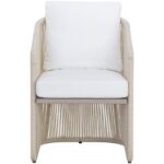 Allariz Dining Armchair - Greige - Stinson White 111153 111153 ALLARIZ DINING ARMCHAIR GREIGE STINSON WHITE 1
