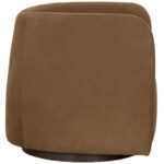 Emilie Swivel Lounge Chair - Nubuck Caramel Leather 111250 111250 EMILIE SWIVEL LOUNGE CHAIR NUBUCK CARAMEL LEATHER 2
