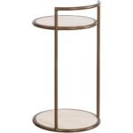 Parga End Table - Rustic Bronze - Travertine Look 111256 111256 PARGA END TABLE RUSTIC BRONZE TRAVERTINE LOOK 3