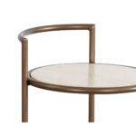 Parga End Table - Rustic Bronze - Travertine Look 111256 111256 PARGA END TABLE RUSTIC BRONZE TRAVERTINE LOOK 6