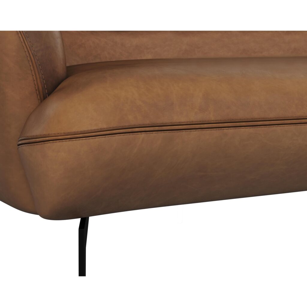 Armani Sofa - Cognac Leather - Image 4
