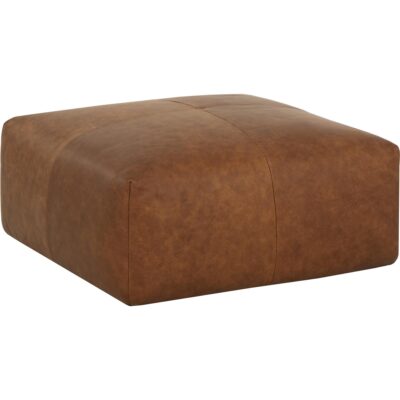 Elio Ottoman - Cognac Leather