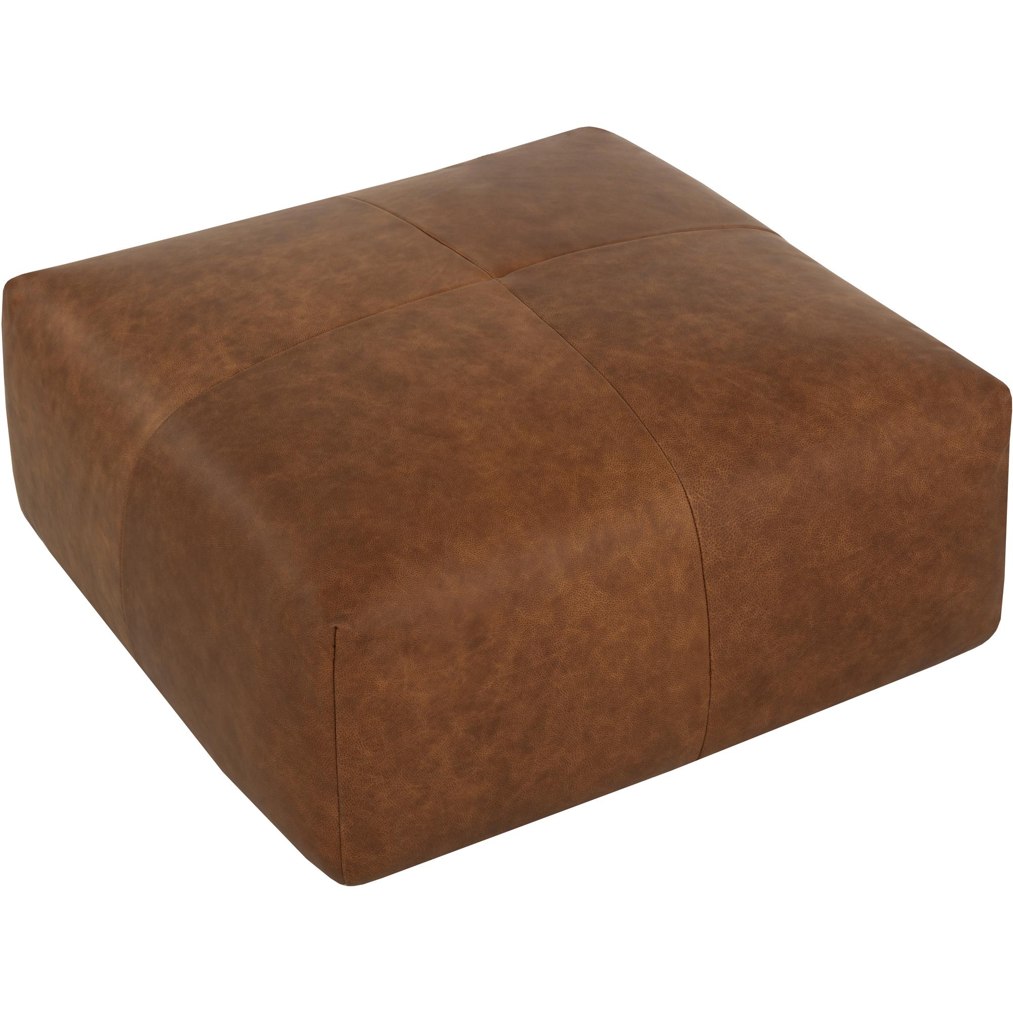 Elio Ottoman - Cognac Leather 3 Elio Ottoman - Cognac Leather - Image 3