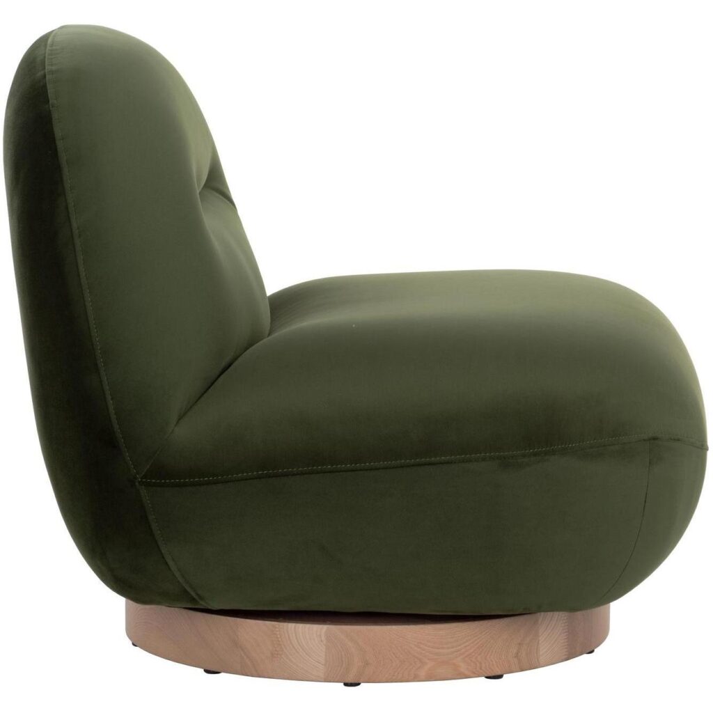 Franze Swivel Lounge Chair - Moss Green - Image 3