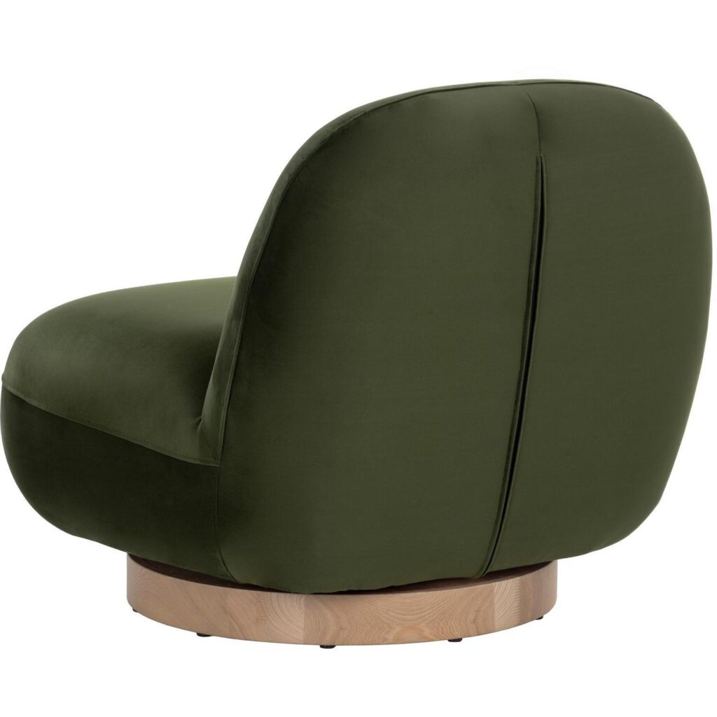 Franze Swivel Lounge Chair - Moss Green - Image 4