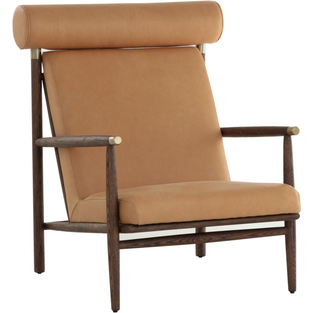 Biko Lounge Chair - Sahara Camel Leather - Image 4
