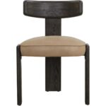 Horton Dining Chair - Dark Brown - Sahara Sand Leather 111316 111316 HORTON DINING CHAIR SAHARA SAND LEATHER 1