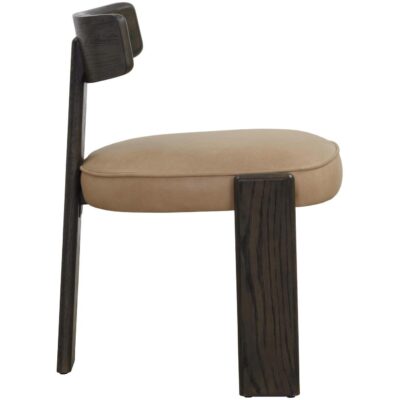Horton Dining Chair - Dark Brown - Sahara Sand Leather 111316 111316 HORTON DINING CHAIR SAHARA SAND LEATHER 2