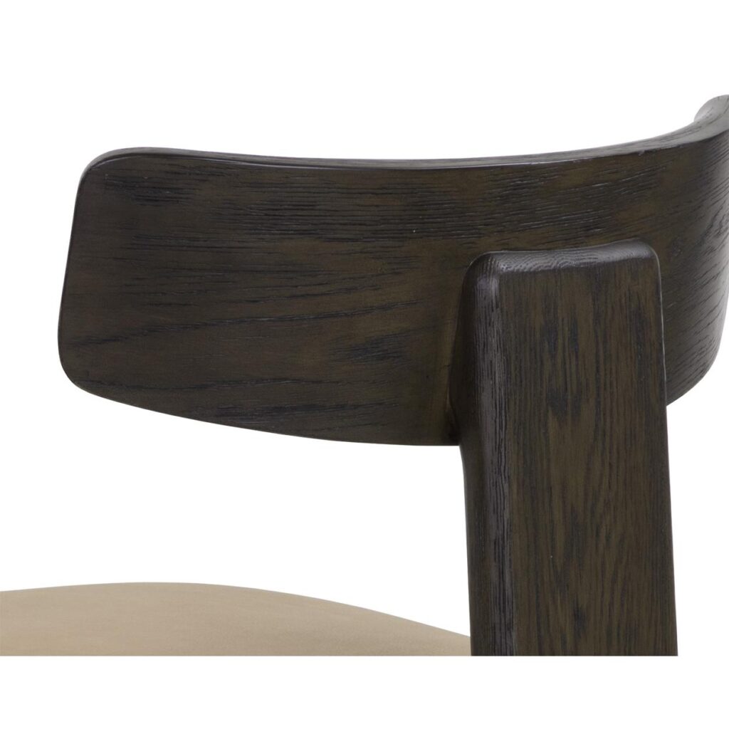 Horton Dining Chair - Dark Brown - Sahara Sand Leather - Image 7