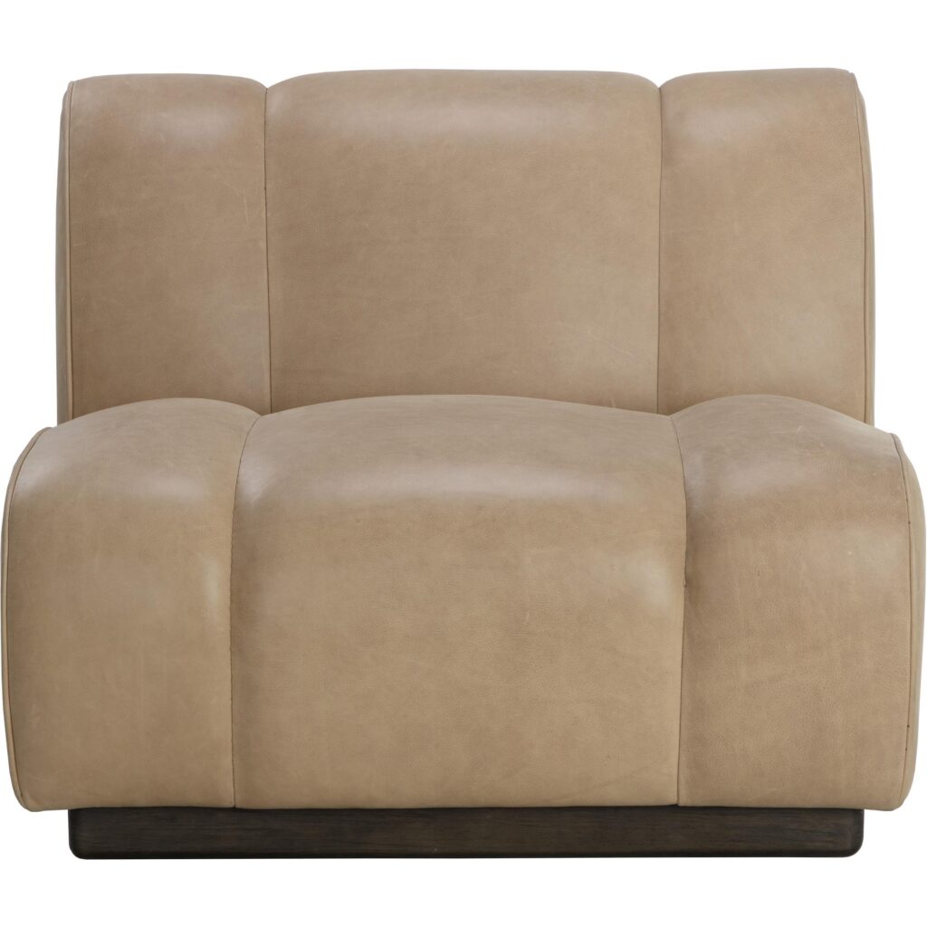 Blaise Swivel Lounge Chair - Sahara Sand Leather