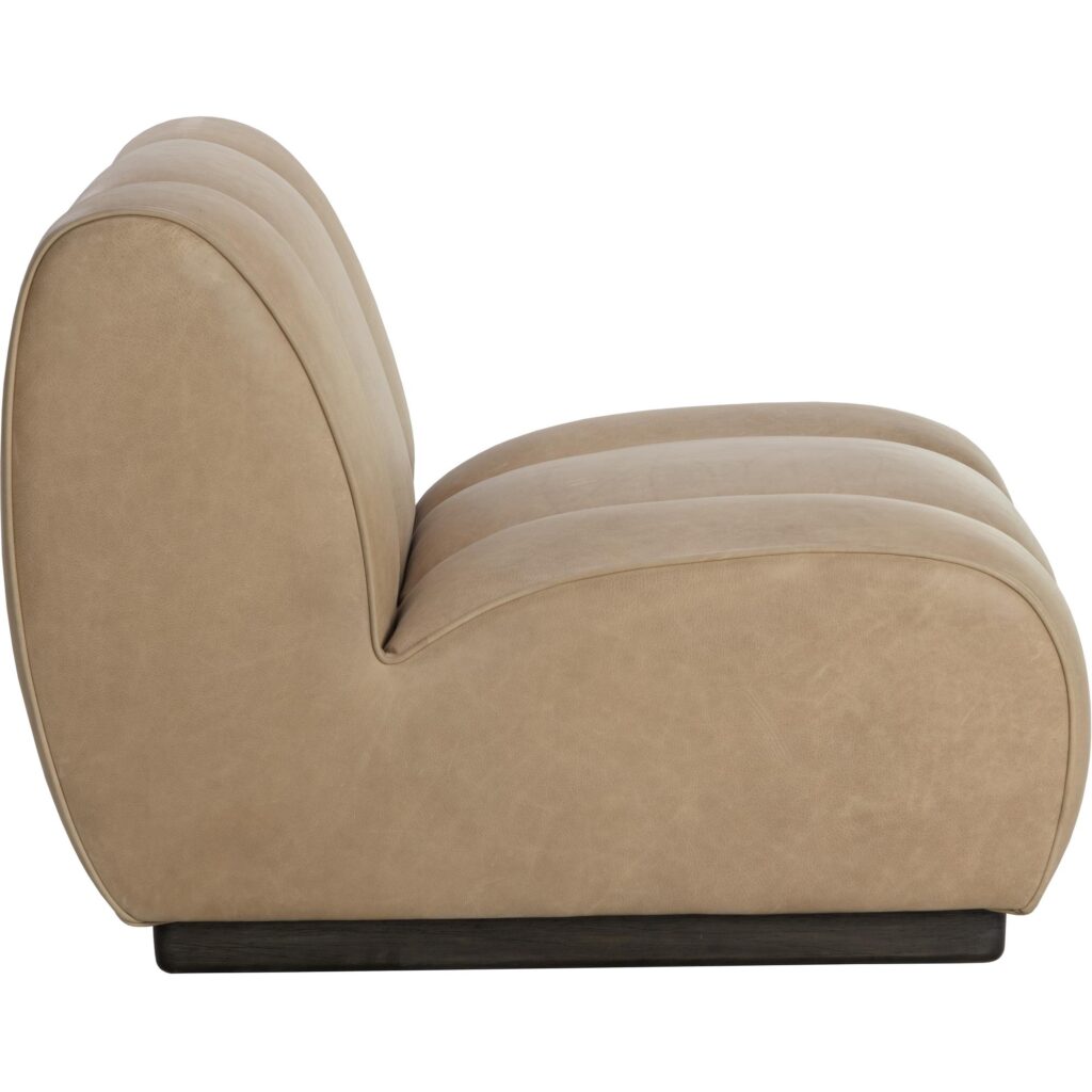 Blaise Swivel Lounge Chair - Sahara Sand Leather - Image 2