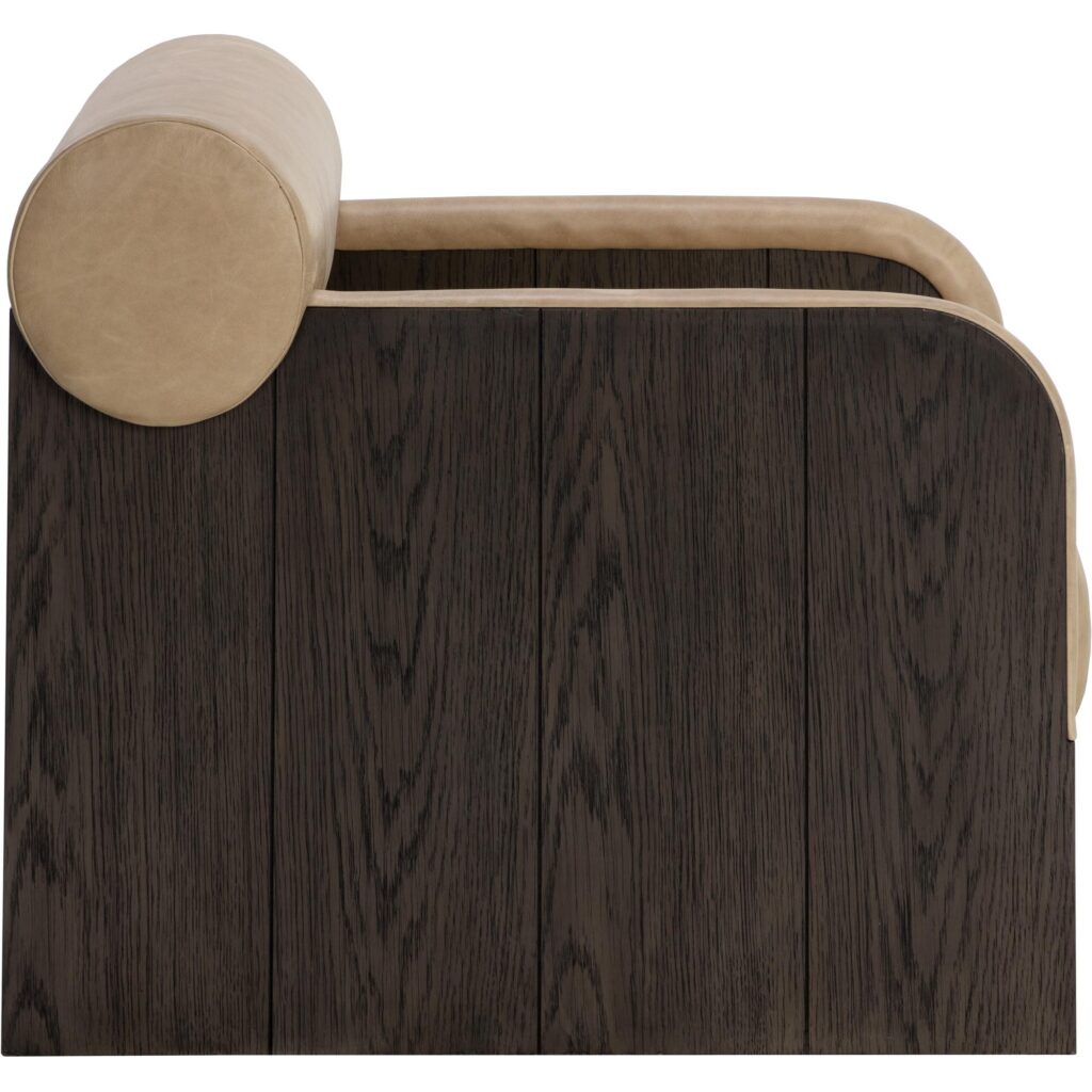 Coburn Lounge Chair - Dark Brown - Sahara Sand Leather - Image 3