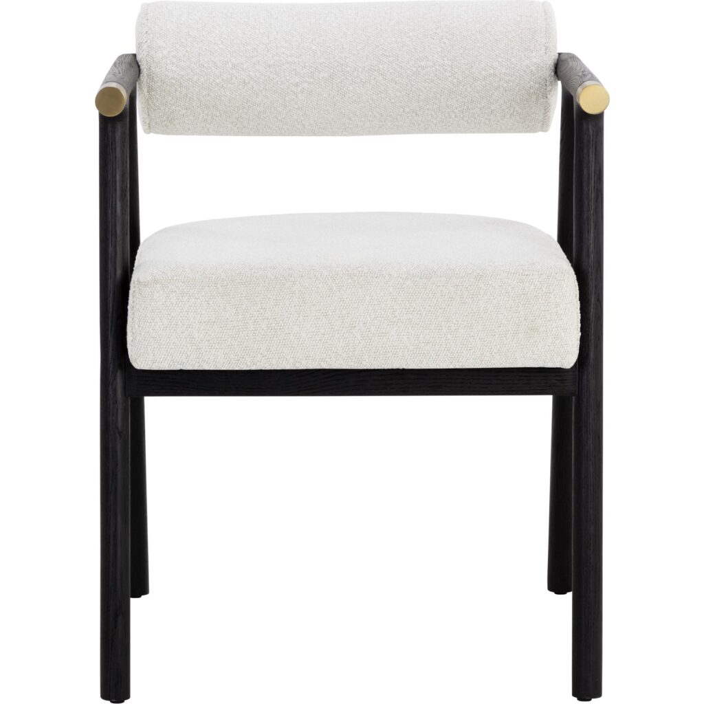 Sova Dining Armchair - Black - Copenhagen White - Image 2