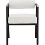 Sova Dining Armchair - Black - Copenhagen White 111340 111340 SOVA DINING ARMCHAIR COPENHAGEN WHITE 1