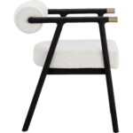 Sova Dining Armchair - Black - Copenhagen White 111340 111340 SOVA DINING ARMCHAIR COPENHAGEN WHITE 2
