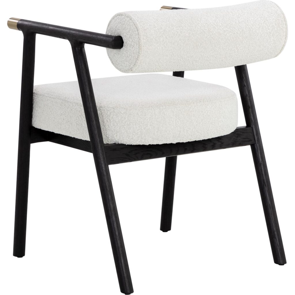 Sova Dining Armchair - Black - Copenhagen White - Image 4