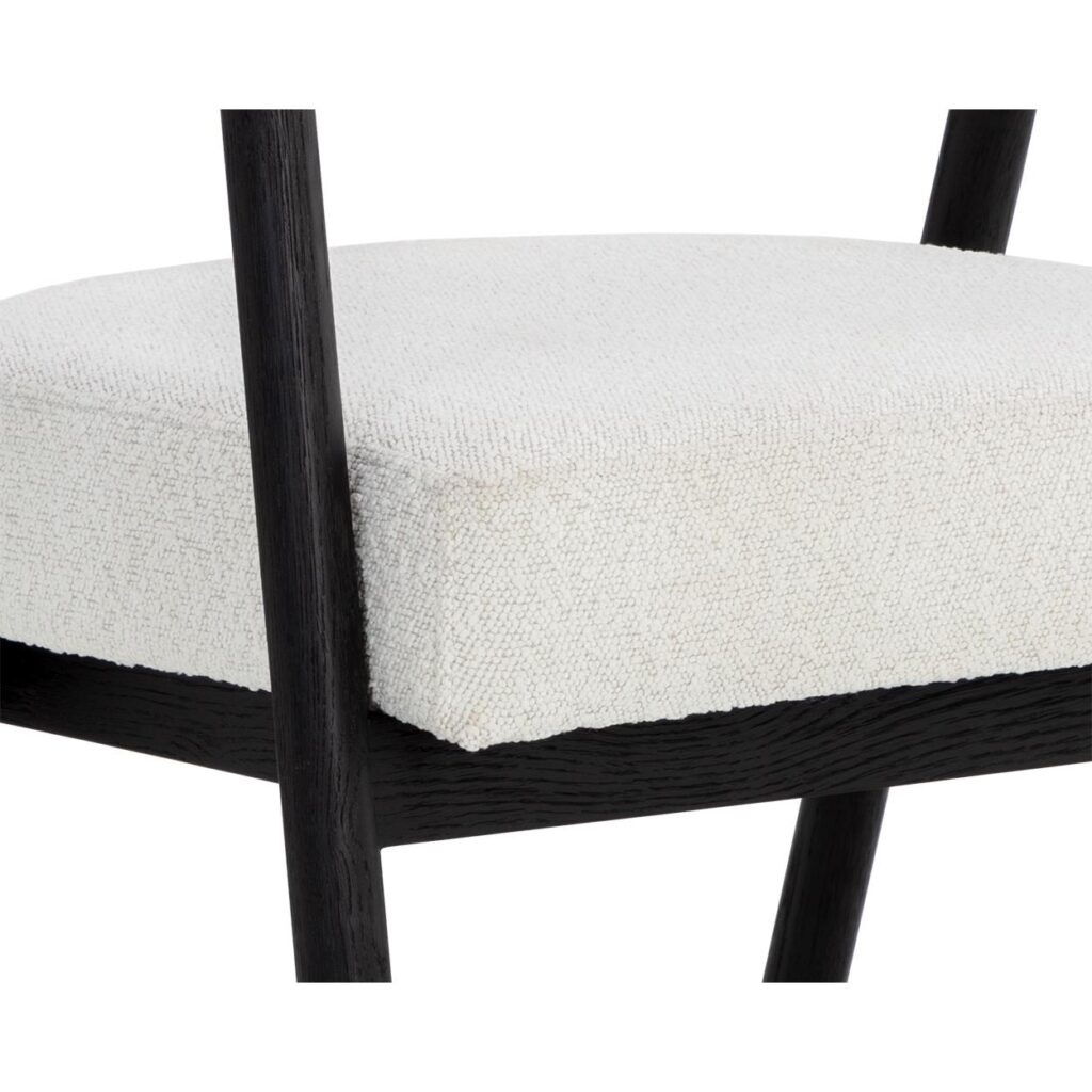 Sova Dining Armchair - Black - Copenhagen White - Image 6