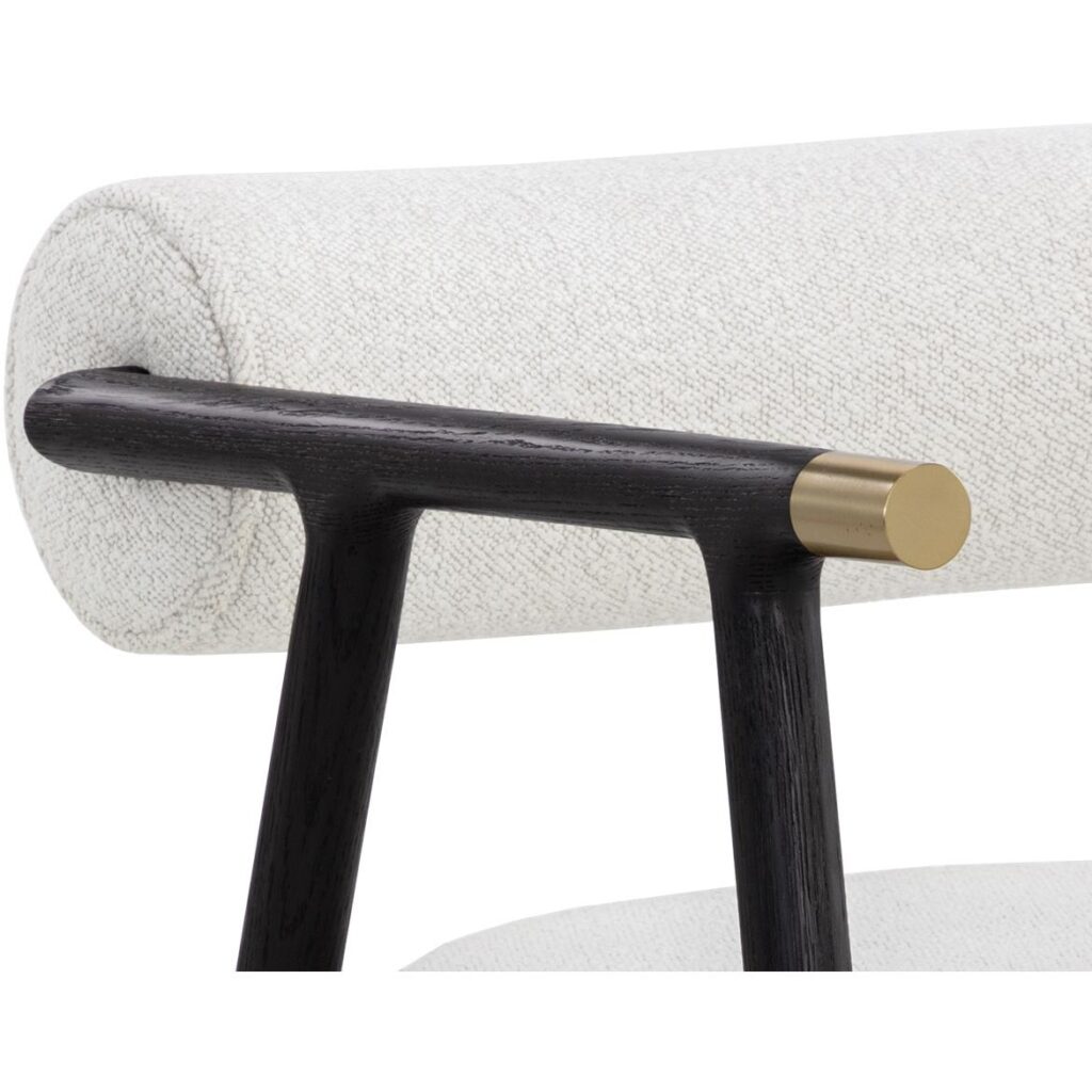 Sova Dining Armchair - Black - Copenhagen White - Image 7