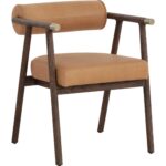 Sova Dining Armchair - Antique Brown - Sahara Camel Leather 111341 111341 SOVA DINING ARMCHAIR ANTIQUE BROWN SAHARA CAMEL LEATHER 20