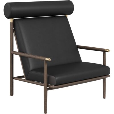 Biko Lounge Chair - Black Leather