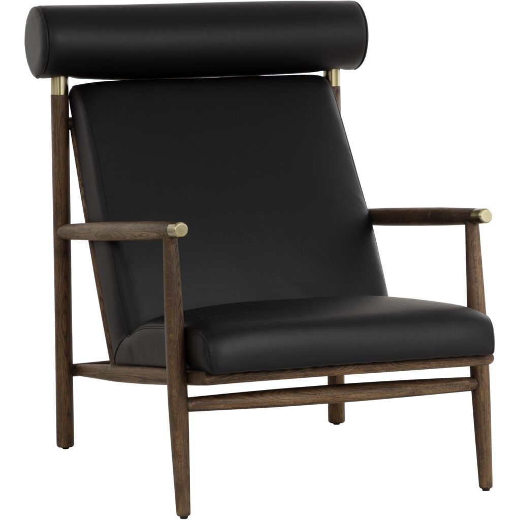 Biko Lounge Chair - Black Leather - Image 5