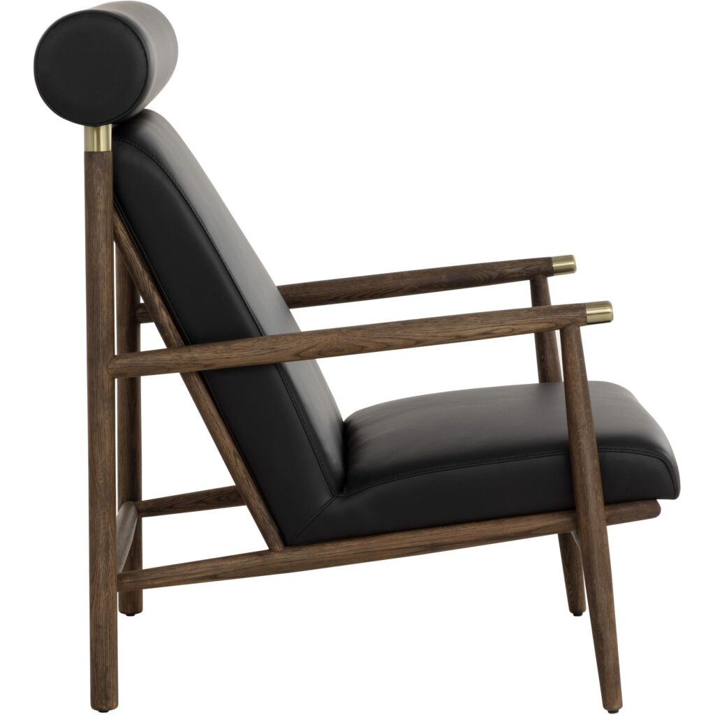 Biko Lounge Chair - Black Leather - Image 7