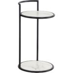 Parga End Table - Black - Marble Look 111343 111343 PARGA END TABLE BLACK MARBLE LOOK 1