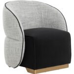 Fatina Lounge Chair - Abbington Black / Vera White Pepper 111363 111363 FATINA LOUNGE CHAIR ABBINGTON BLACK VERA WHITE PEPPER 20