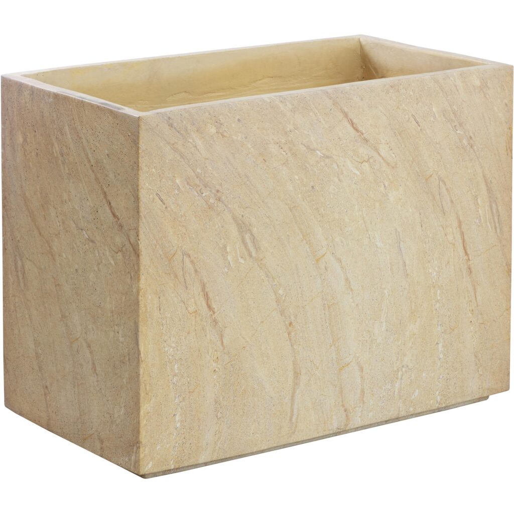 Leilani Planter - Medium - Travertine Look - Natural 111372